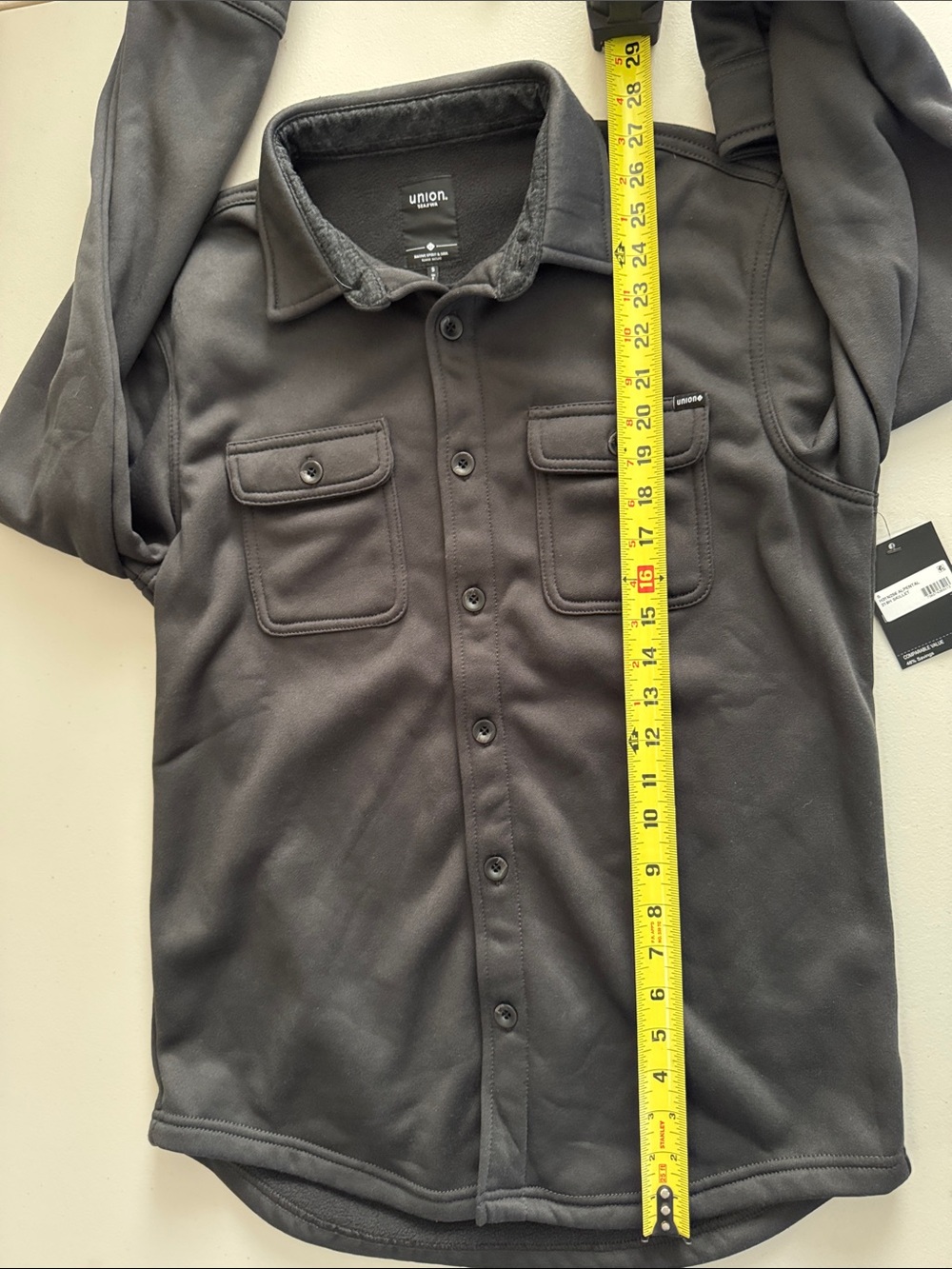 Union Lightweight Charcoal Shirt Jacket - Men's - Picture 6 of 6